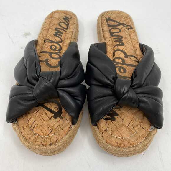 Sam Edelman Black Abbene Slide Sandals | Women’s Leather Regular US9 - Picture 5 of 8